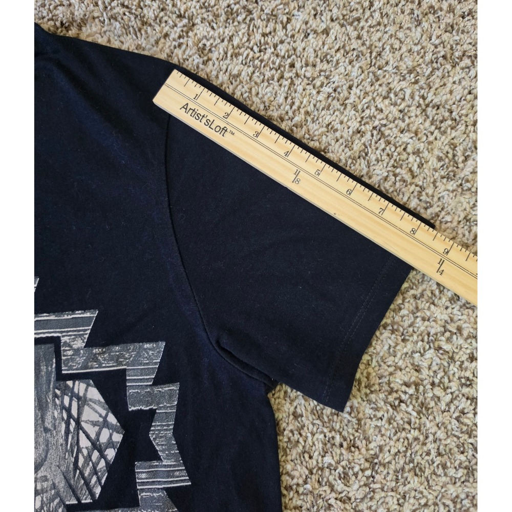 Men's Guess Los Angeles Mens Black Graphic Skull Palm Diamond T-Shirt Medium - Picture 7 of 11